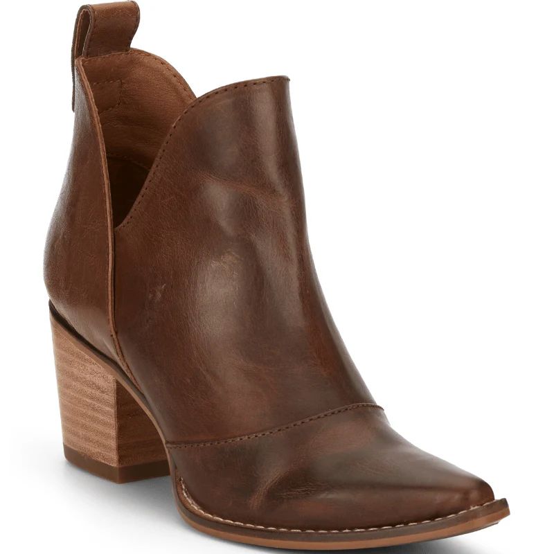 NOCONA | WOMEN'S MICKI BROWN COWHIDE FASHION BOOTIES ME1921-Brown - Click Image to Close
