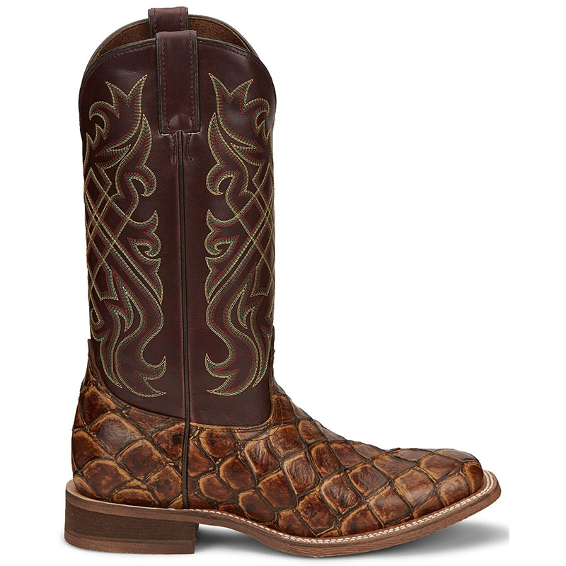 NOCONA | MEN'S BRYCE MAPLE BROWN PIRARUCU PRINT WESTERN BOOTS NB5561-Brown