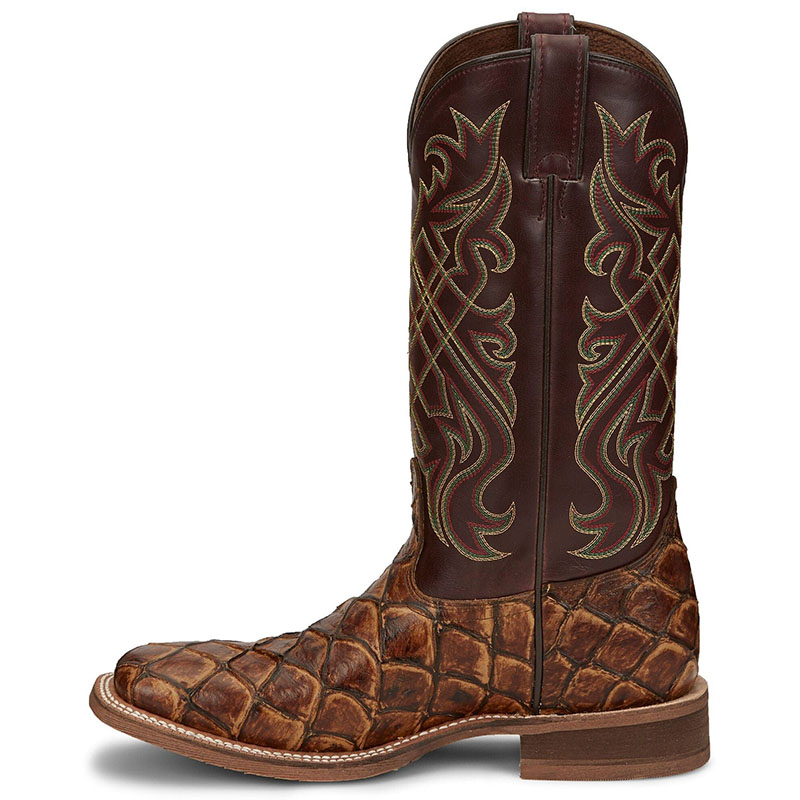 NOCONA | MEN'S BRYCE MAPLE BROWN PIRARUCU PRINT WESTERN BOOTS NB5561-Brown