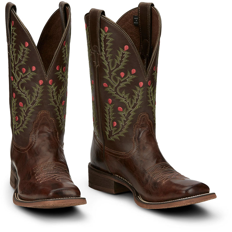 NOCONA | WOMEN'S TORI BROWN W/ CACTUS EMBROIDERY WESTERN BOOTS NL5447-Brown