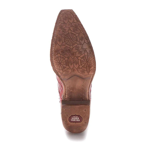 NOCONA | WOMEN'S POSH BESSIE COGNAC EXOTIC FISH SCALE PRINT COWGIRL FASHION BOOTS NL7061-Cognac